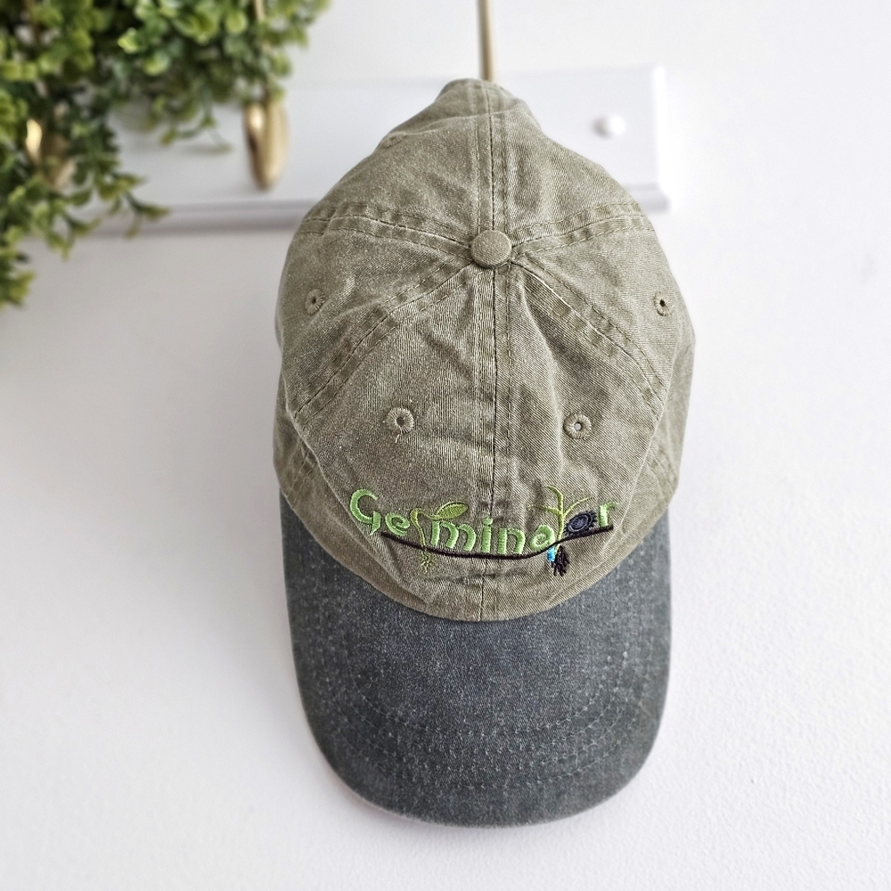 🌱 Germinator Port & Company Hat Olive Green Dad Cap Adjustable Embroidered Logo